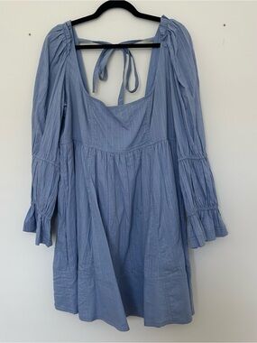 NWT Smocked Light Blue Gathered Dress - XL